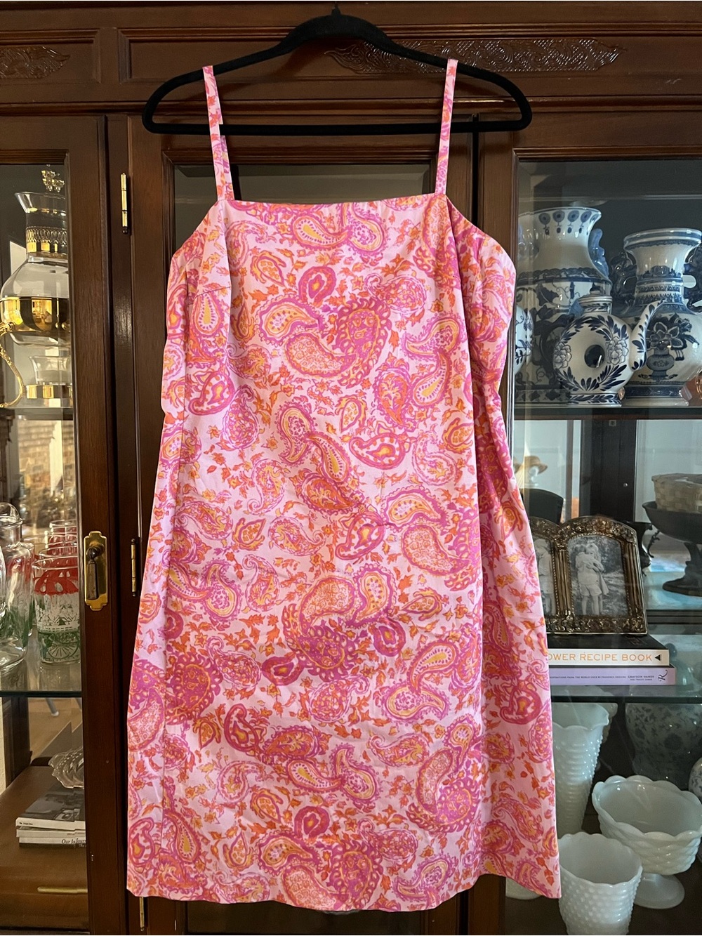 Ralph Lauren Cotton pink paisley mini shift dress size 12